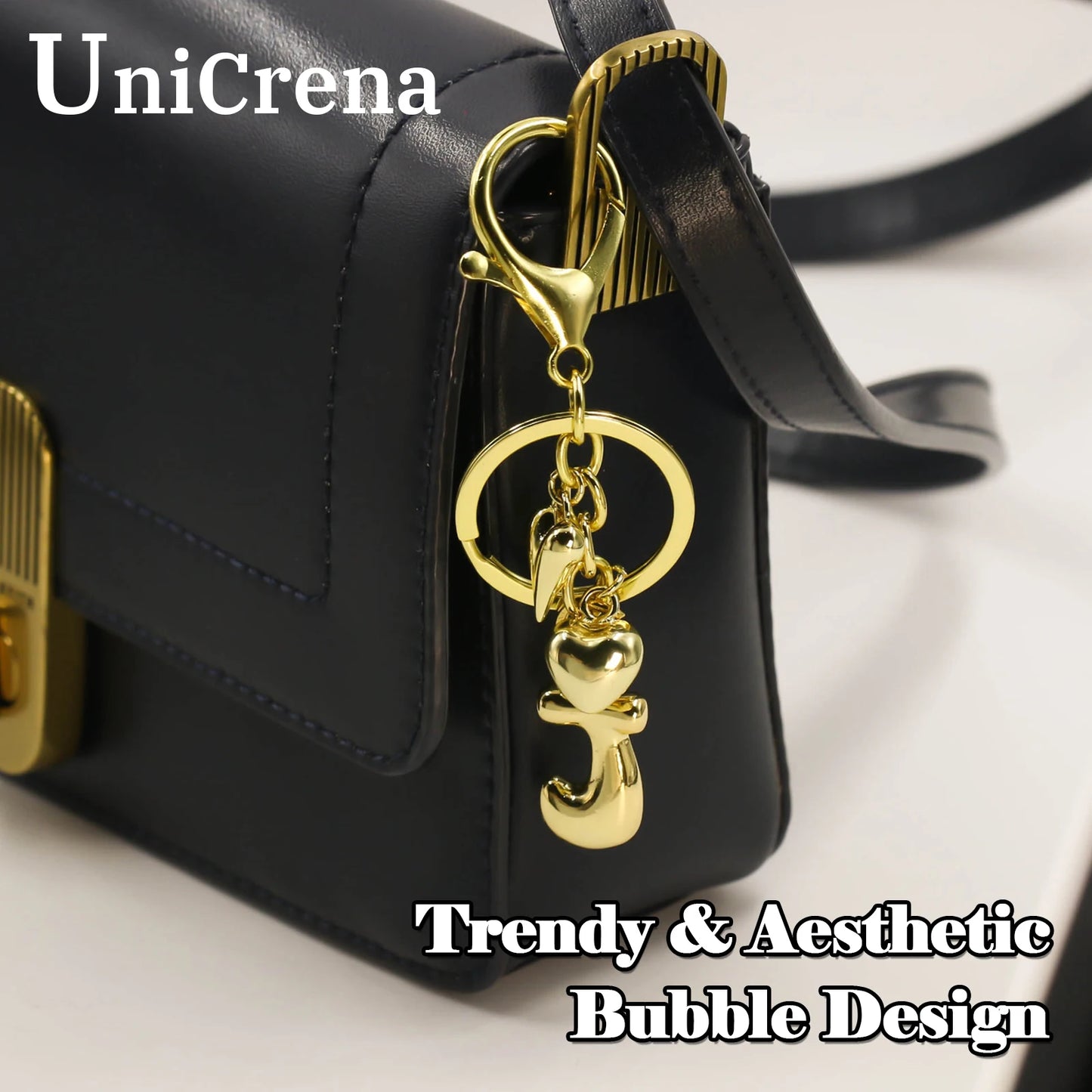 UniCrena Personalised Bubble Letter Keychain