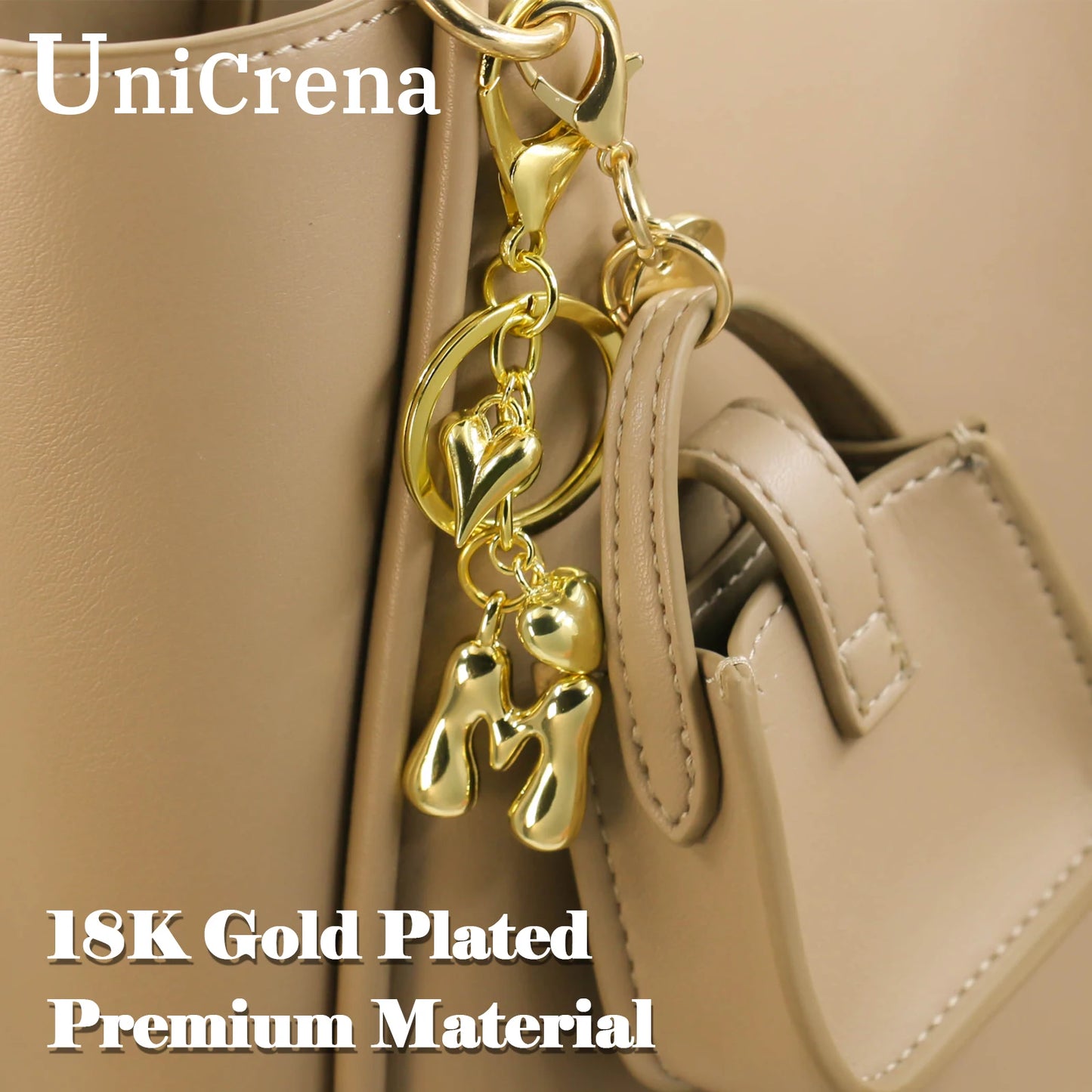 UniCrena Personalised Bubble Letter Keychain