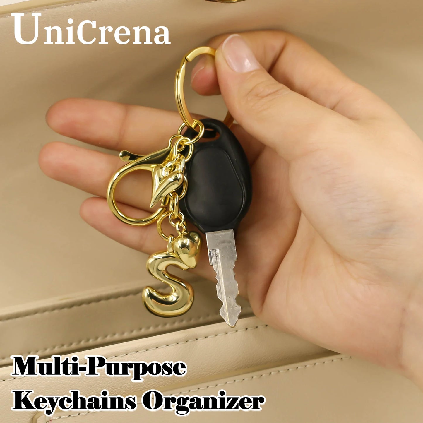 UniCrena Personalised Bubble Letter Keychain